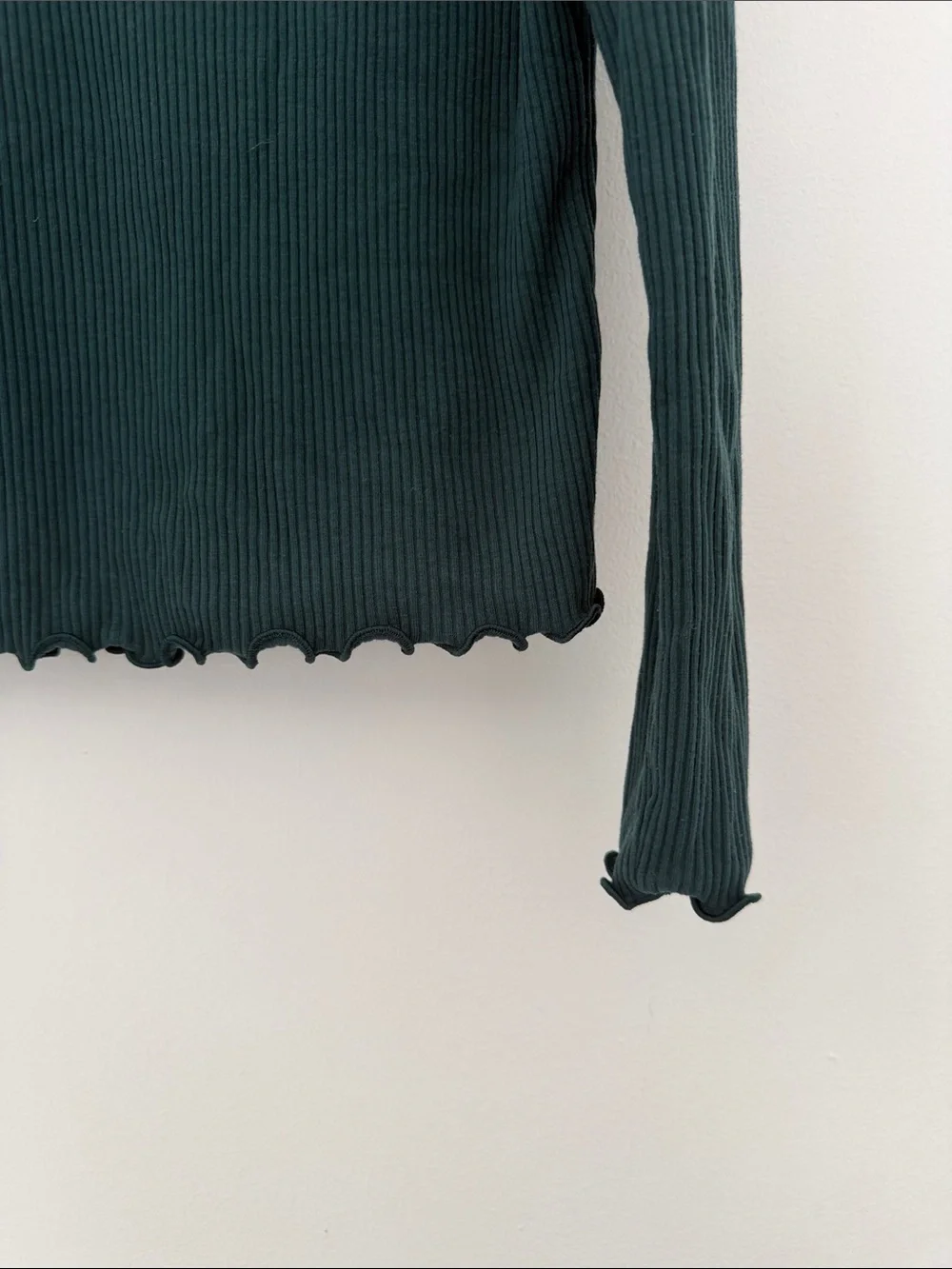 Old Navy Girls Rib Basic Long Sleeve Henley Top Green Size 8